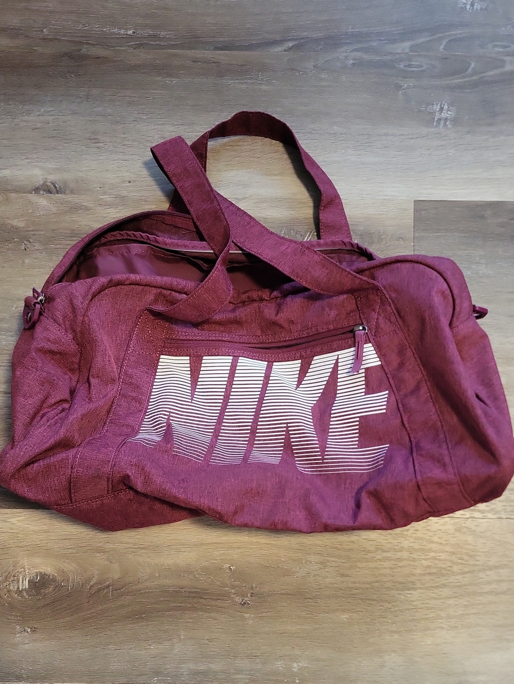 Nike Magenta Travel Duffle Bag with White Logo